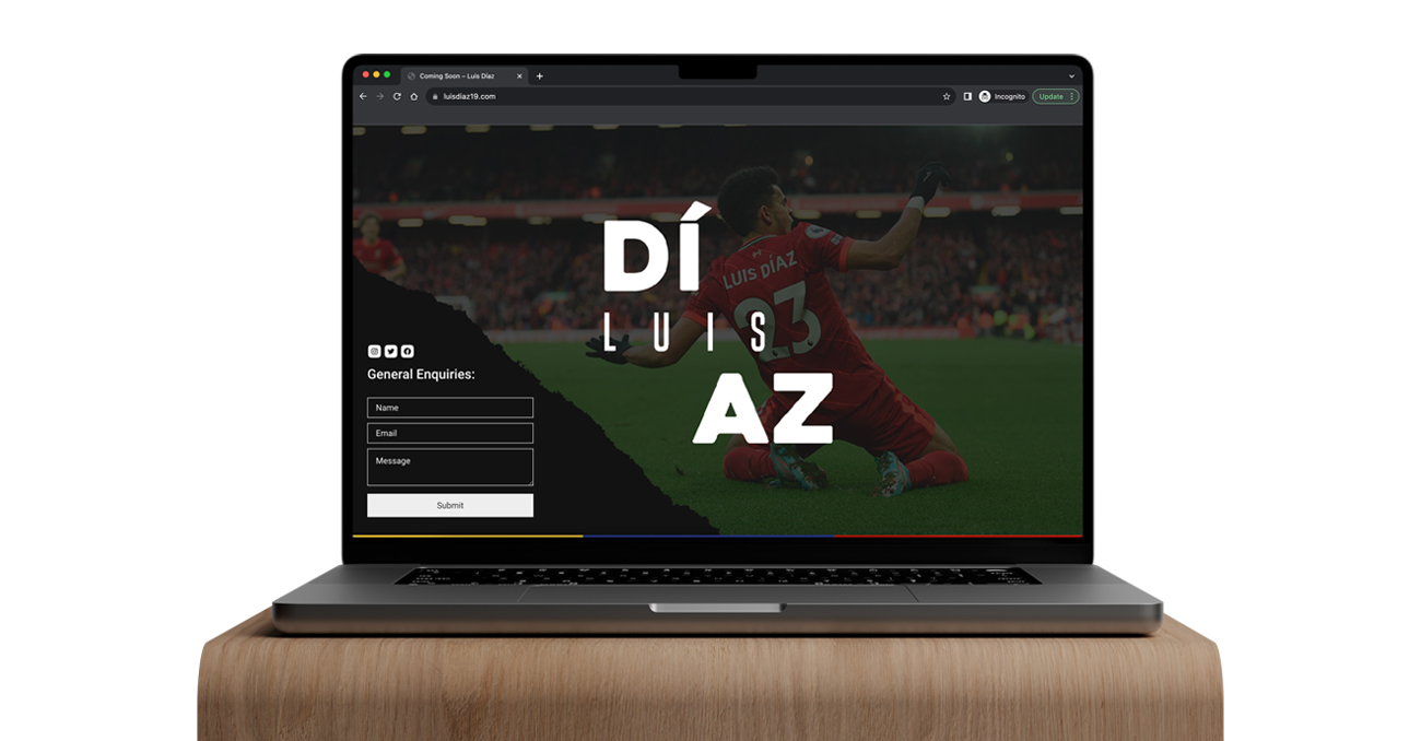 Football Player Website Design